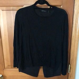 Black split back sweater